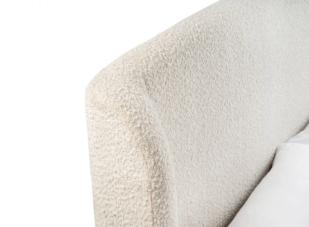 Adam Boucle Bed Ivory Headboard Detail