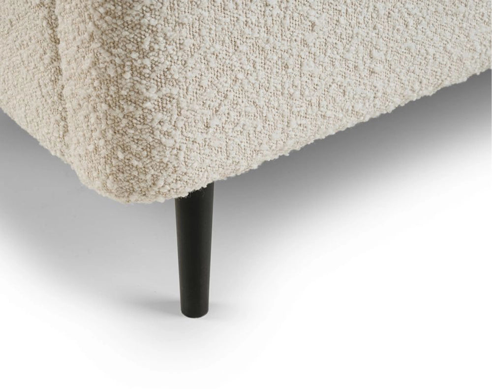 Adam Boucle Bed Ivory Leg Detail
