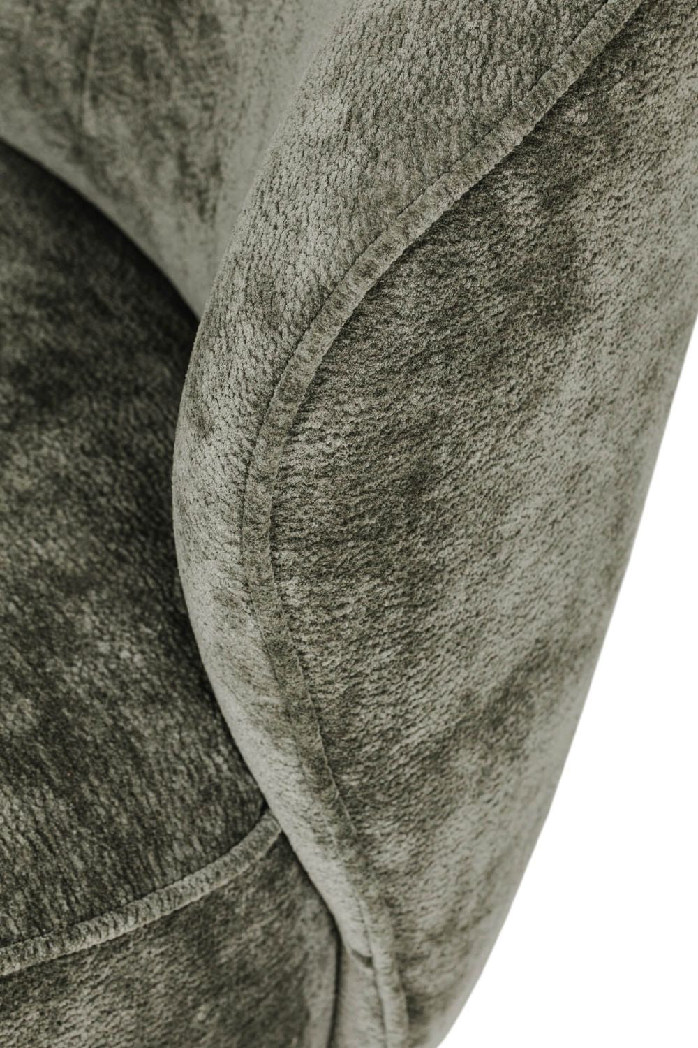 Aera Swivel Accent Chair Green Armrest Detail