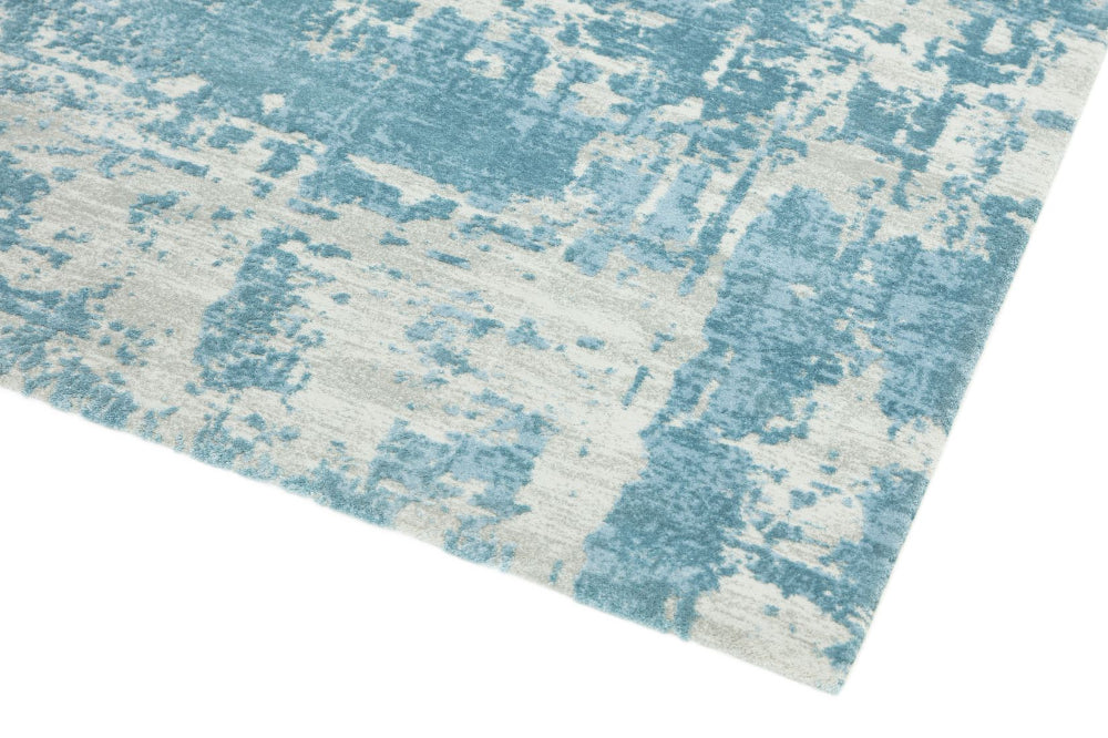 Alexis Floor Rug Blue Corner Detail