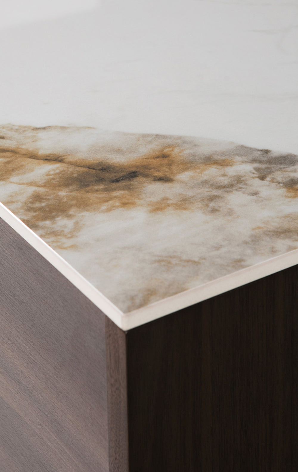 Alina 3 Door Sideboard Brown Top Corner Detail