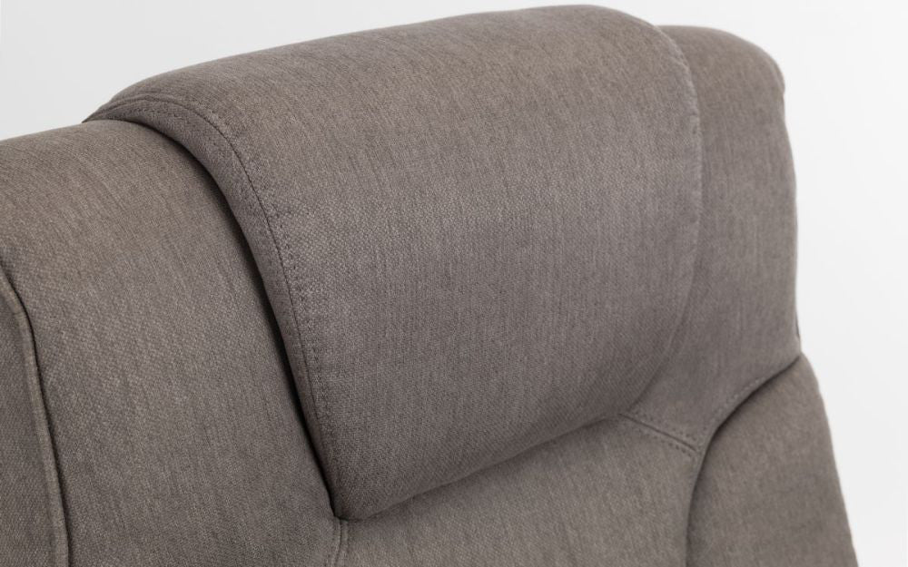 Ally Swivel Massage Recliner with Footstool Grey Backrest Detail