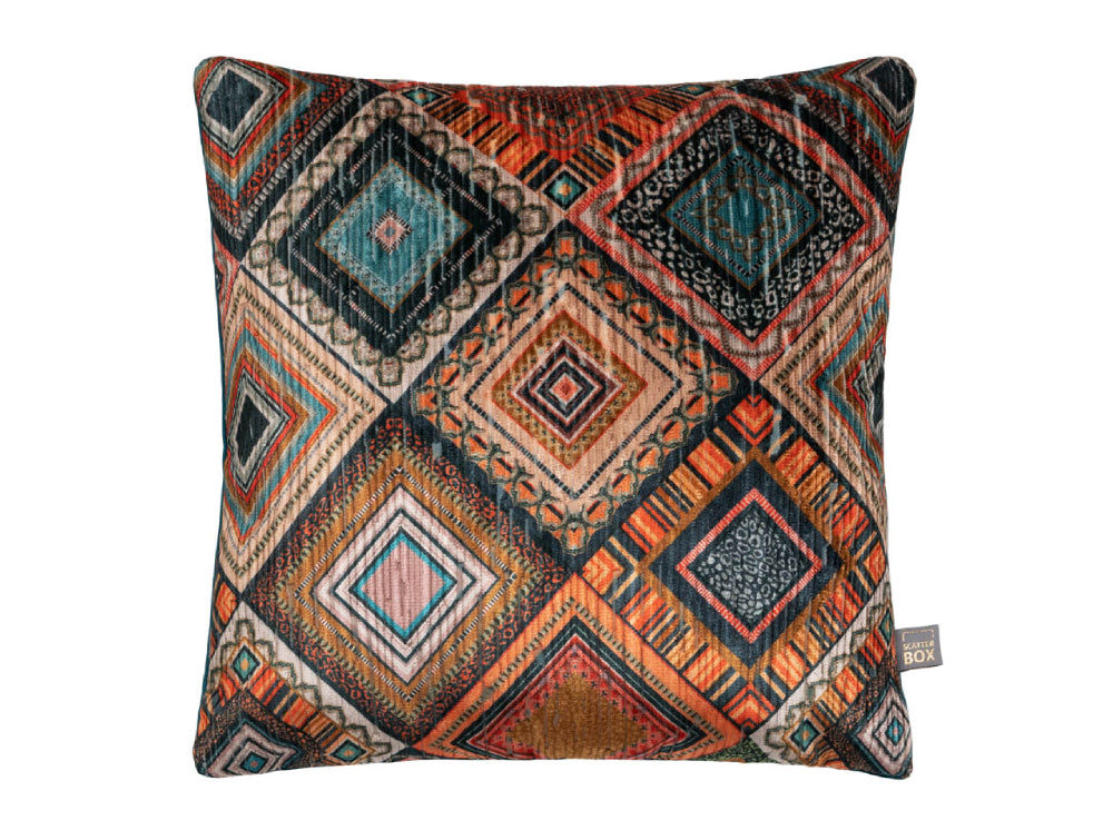 Amara Cushion Teal Orange