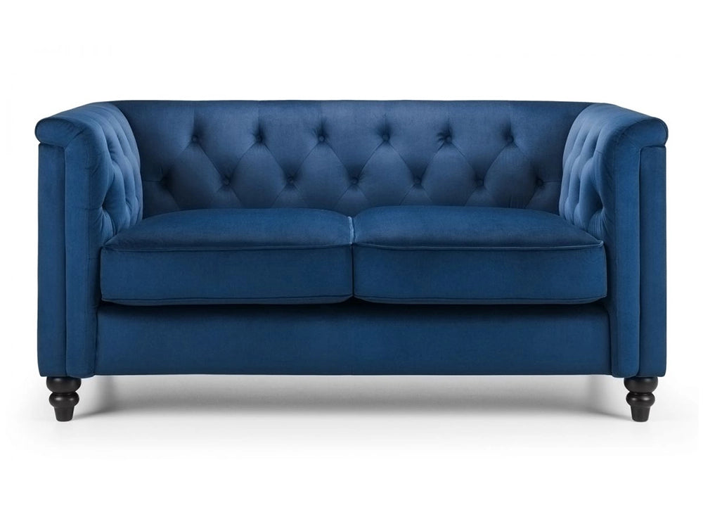 Andre Tufted 2-Seater Chair Blue Velvet 2