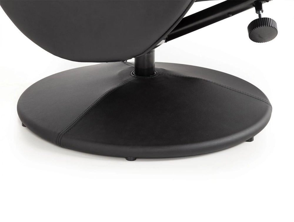 Angelo Reclining Chair Black with Round Base Detail