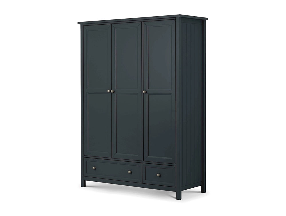 Anne 3 Door Combination Wardrobe Anthracite 2