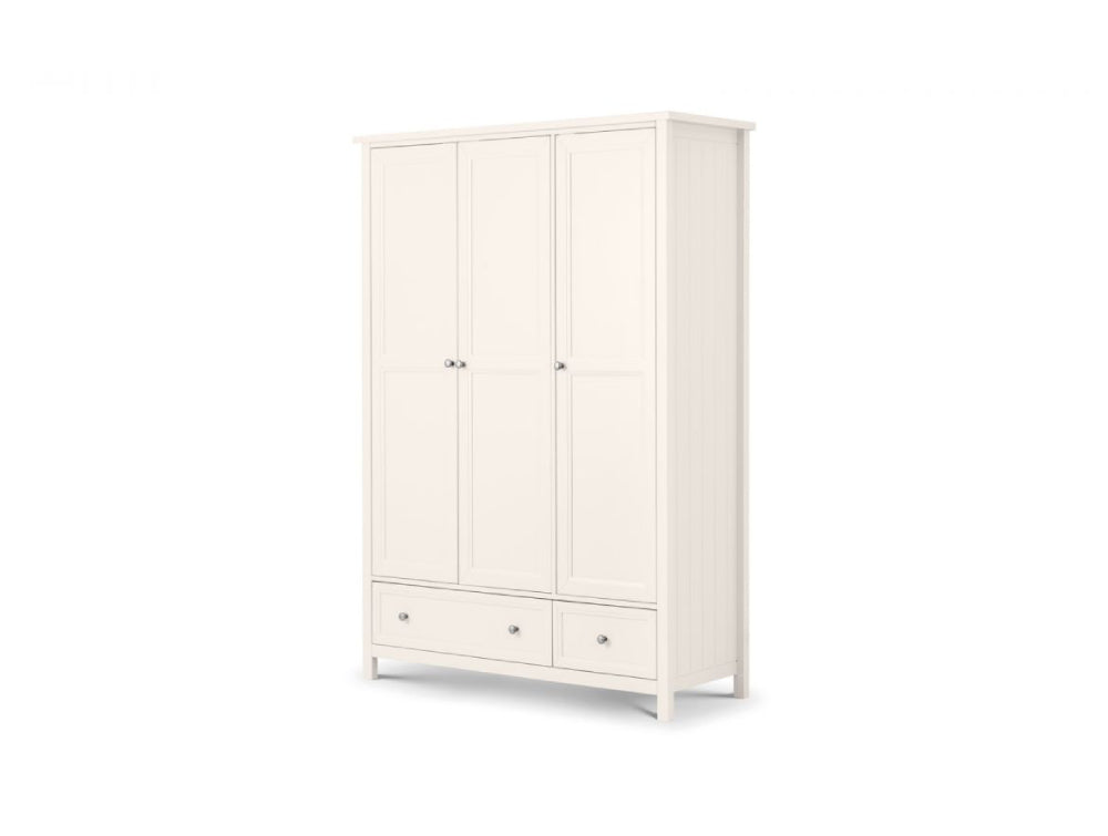 Anne 3 Door Combination Wardrobe Surf White