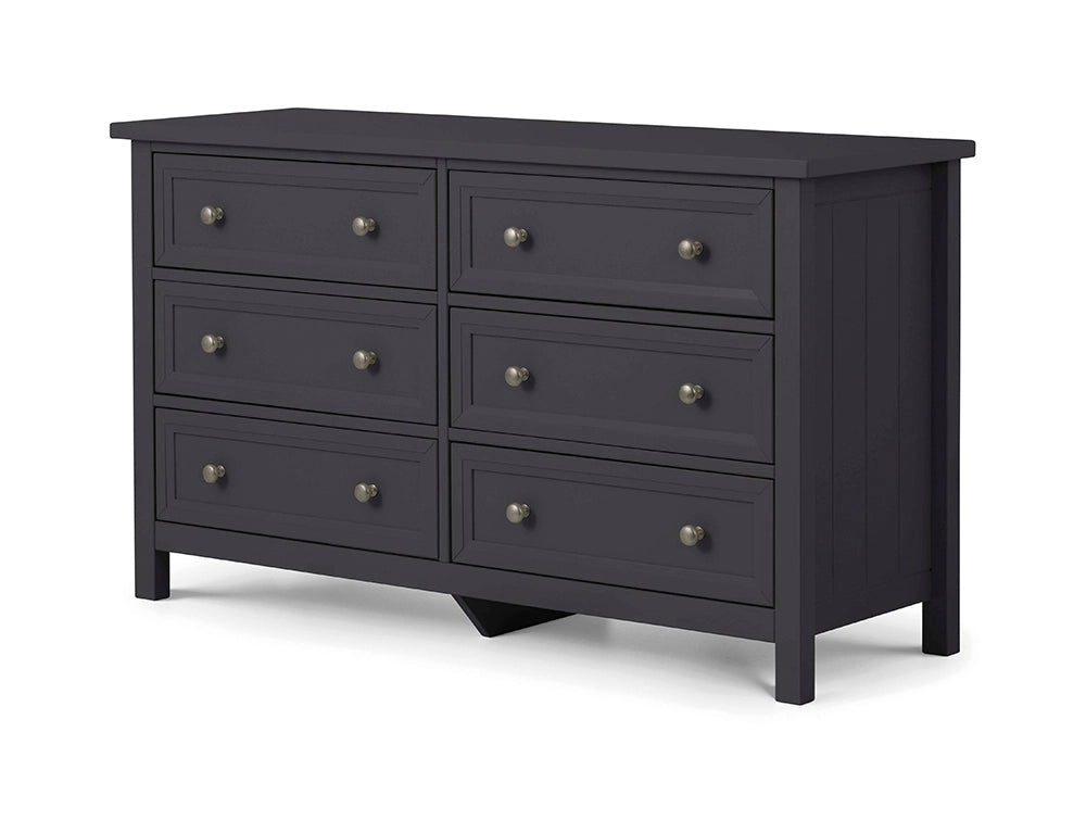 Anne 6 Drawer Wide Chest Anthracite