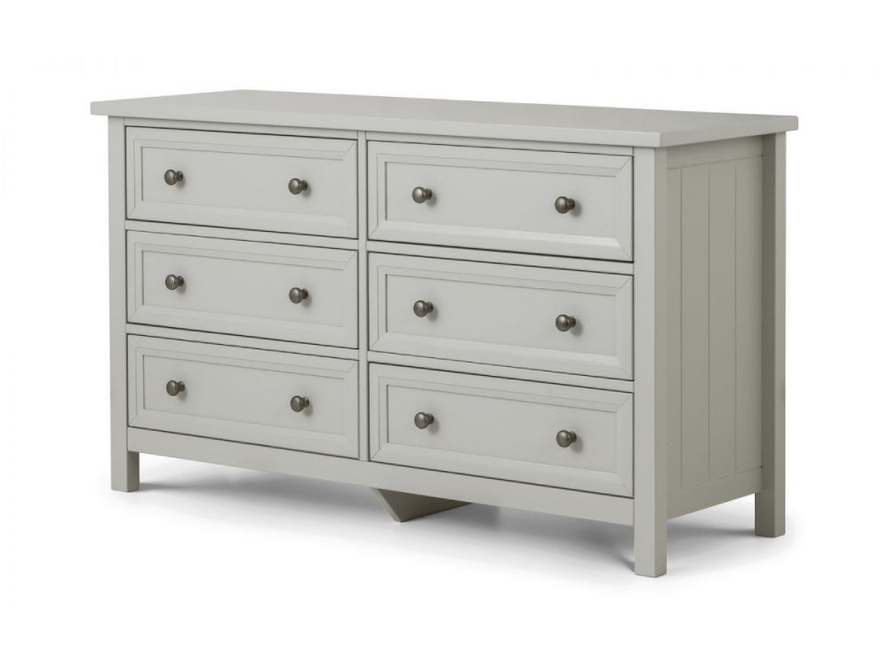 Anne 6 Drawer Wide Chest Dove Grey