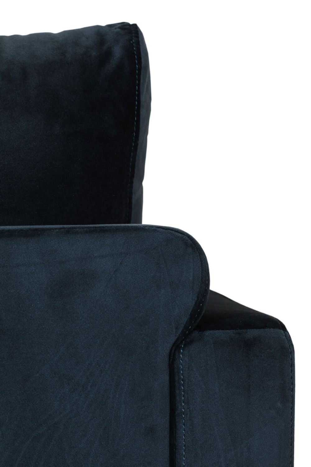 Apollo 2-Seater Sofa Navy Armrest Detail