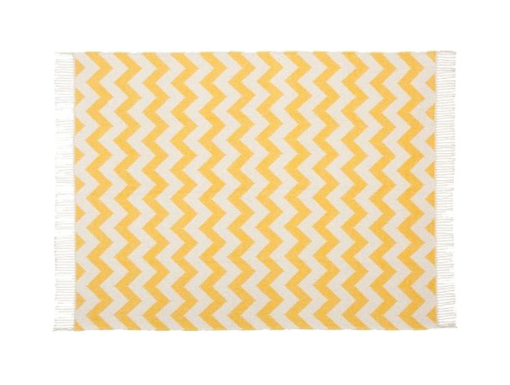 Aria Upholstered Fringed Throw Ochre/Grey