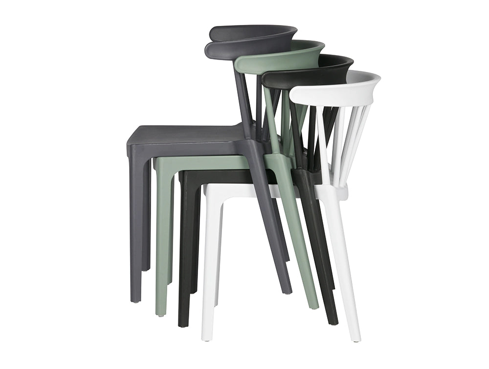 Ash Polypropylene Chair Stacked