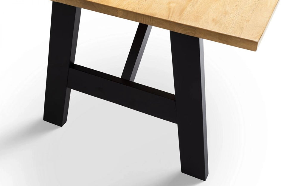 Ava Dining Table Black Oak Leg Detail