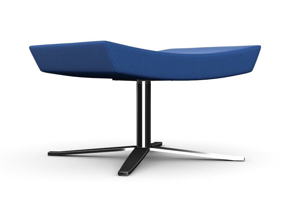 Ava Upholstered Footstool with 4 Star Flat Metal Base 3