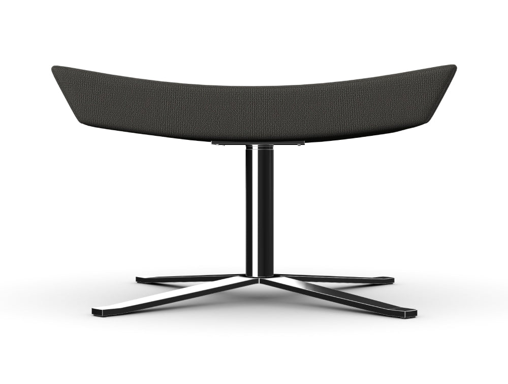 Ava Upholstered Footstool with 4 Star Flat Metal Base 4