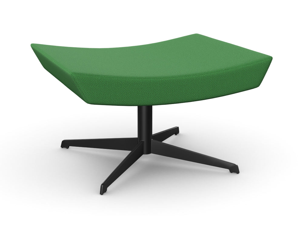 Ava Upholstered Footstool with 4 Star Metal Base 2