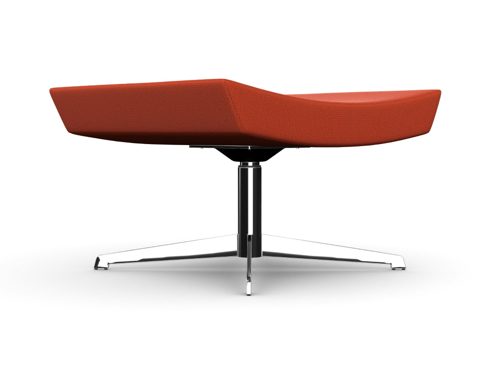 Ava Upholstered Footstool with 4 Star Metal Base 4