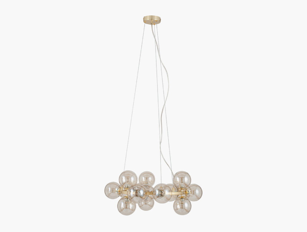Avo Glass Ball and Gold Metal Pendant Light 3