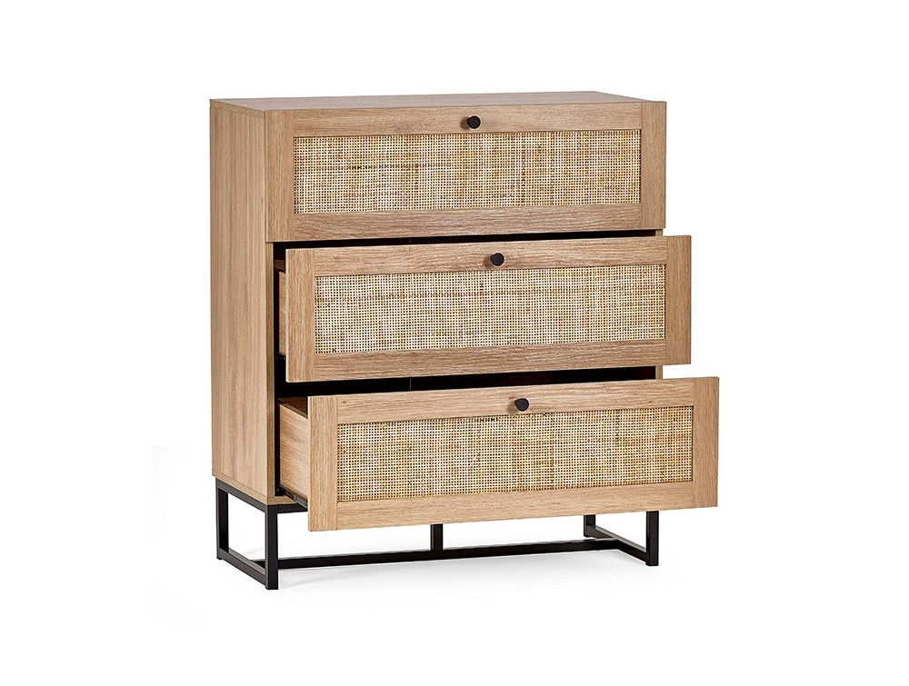 Bari 3 Drawer Chest Oak 3