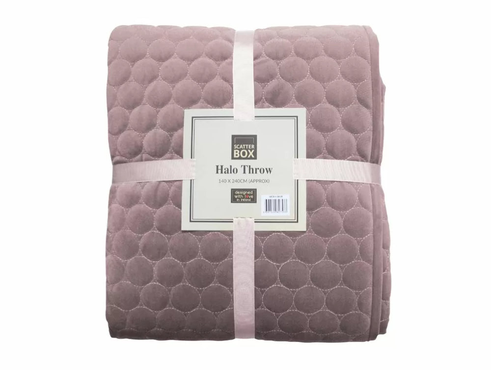 Bedspread Geometric Throw Lilac