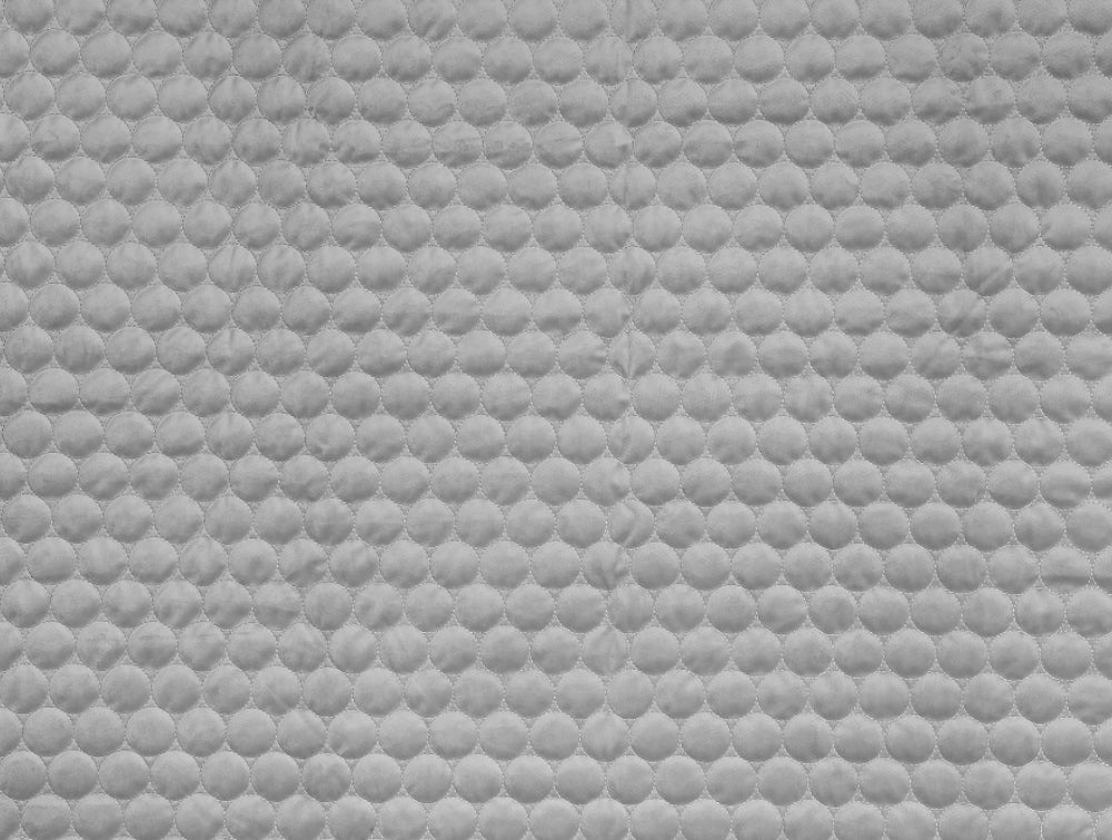 Bedspread Geometric Throw Silver