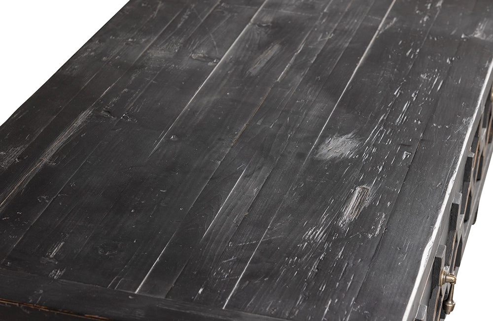 Bella Coffee and TV Table Black Top Detail
