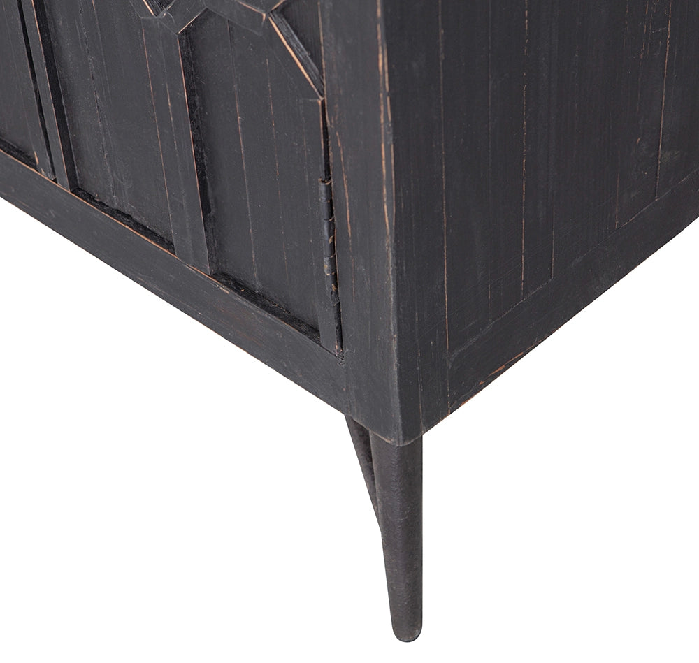 Bella Tall Cabinet - Black Leg Detail