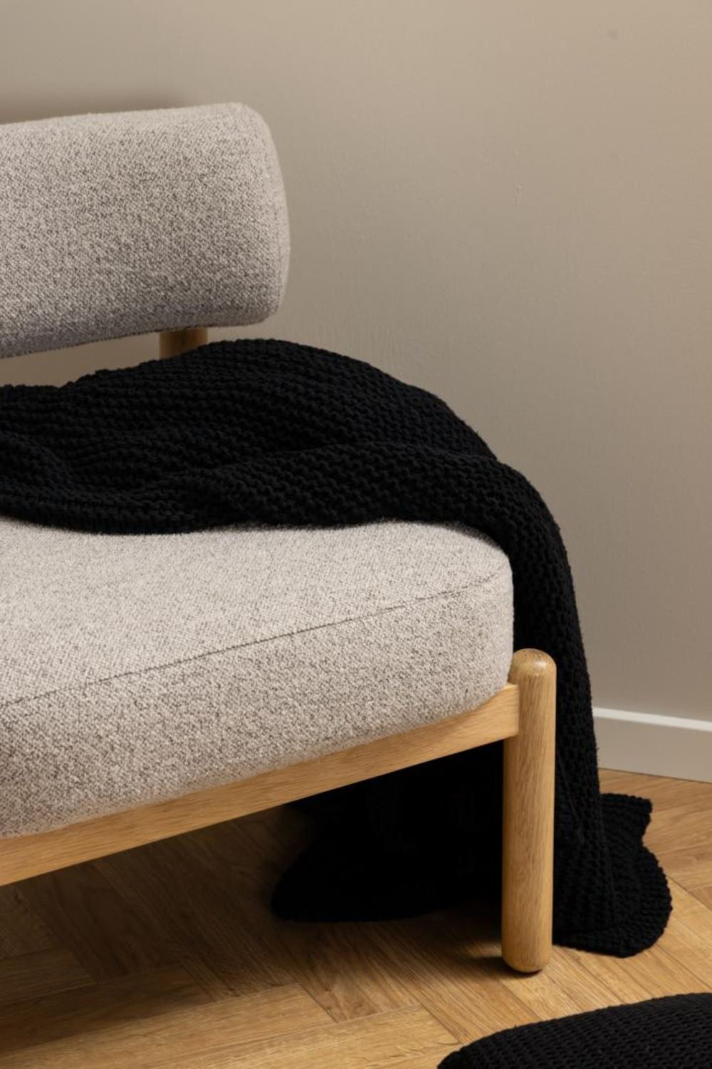 Berley Accent Chair with Scarf in Living Room Setting