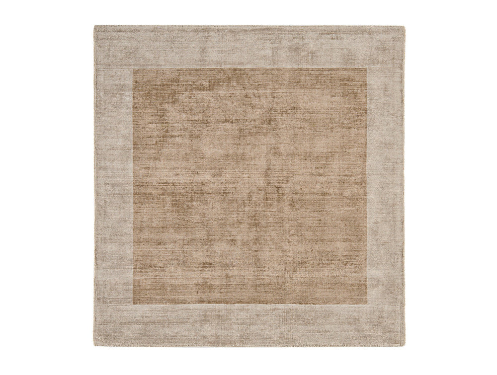 Bonnie Hand Woven Square Floor Rug Champagne