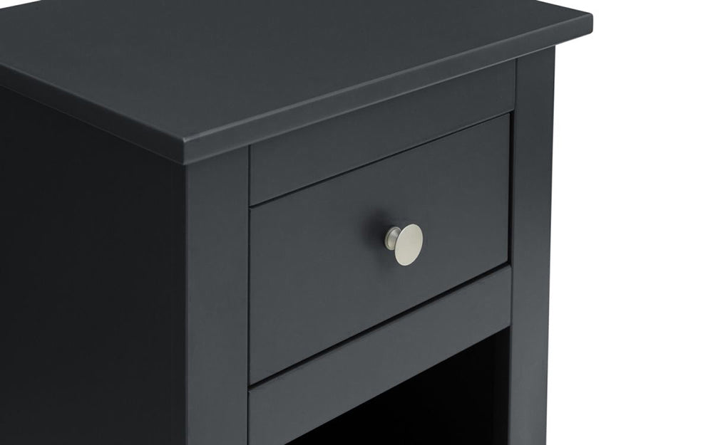 Bradley Bedside Table Anthracite Detail