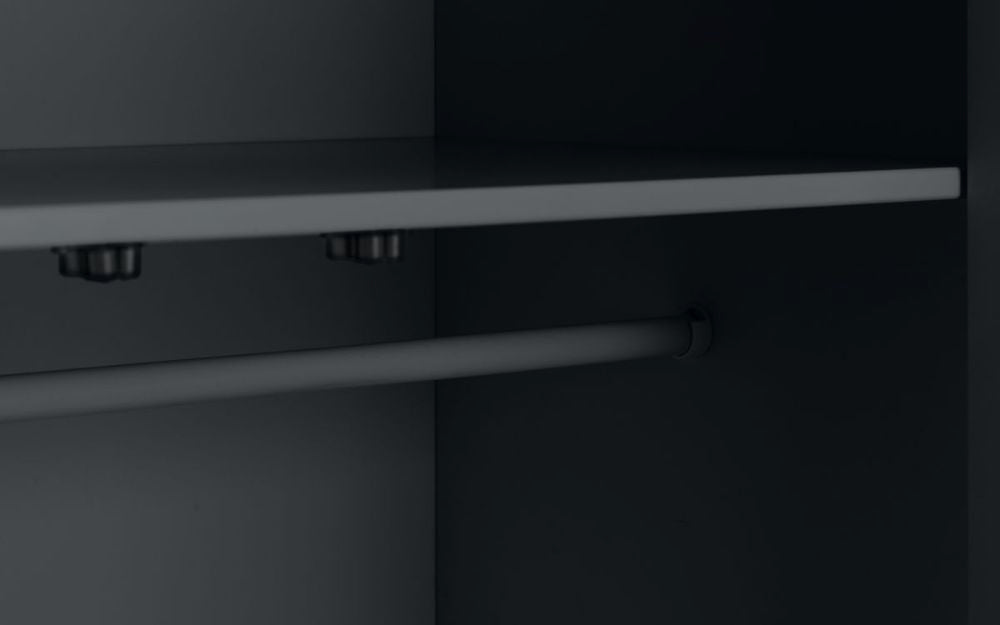 Bradley Wardrobe Anthracite Hanger Detail
