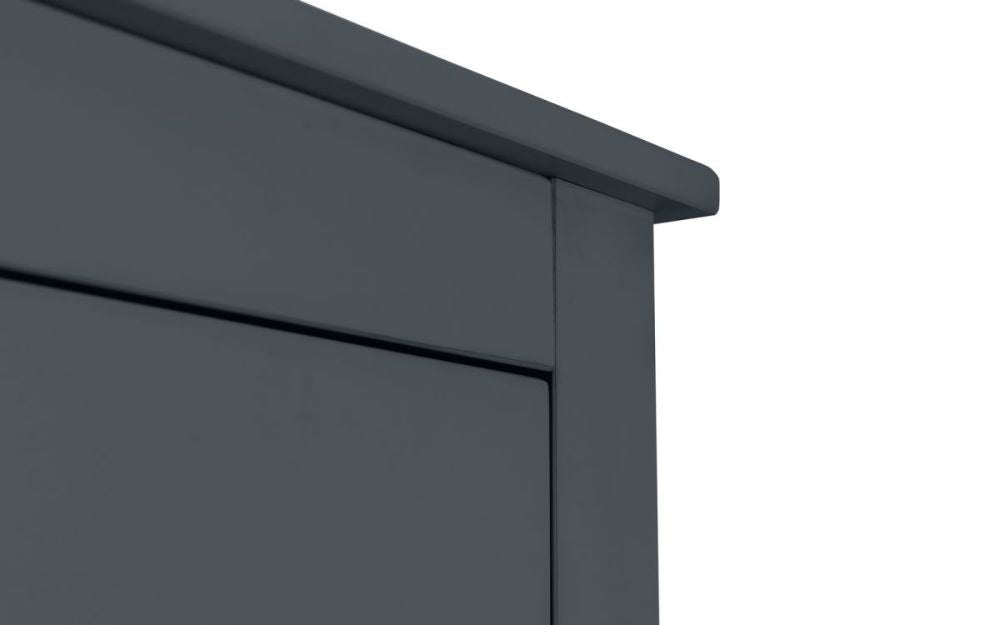 Bradley Wardrobe Anthracite Top Corner Detail