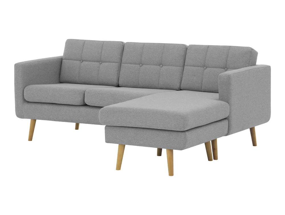 Brent Chaise Sofa - Light Grey