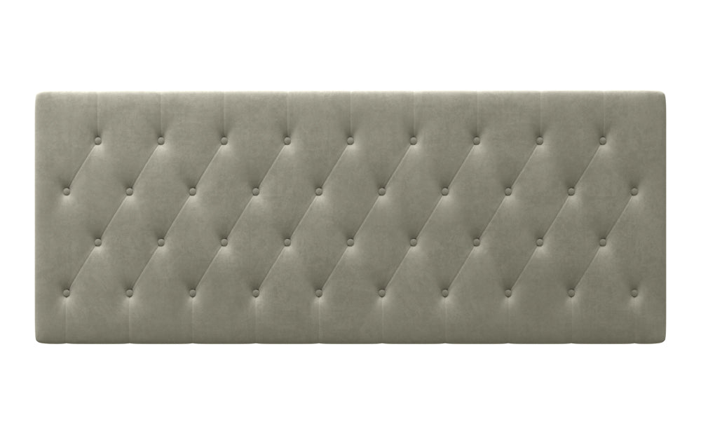 Aspen Headboard 24" High in Plush Velvet Silver