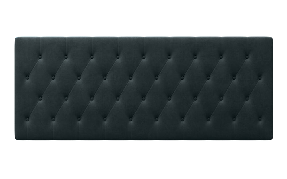 Aspen Headboard 24" High in Plush Velvet Steel