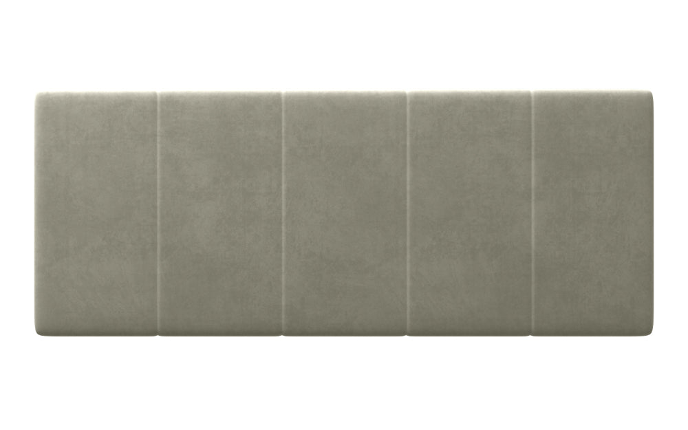 Deco Headboard 24" High in Plush Velvet Silver