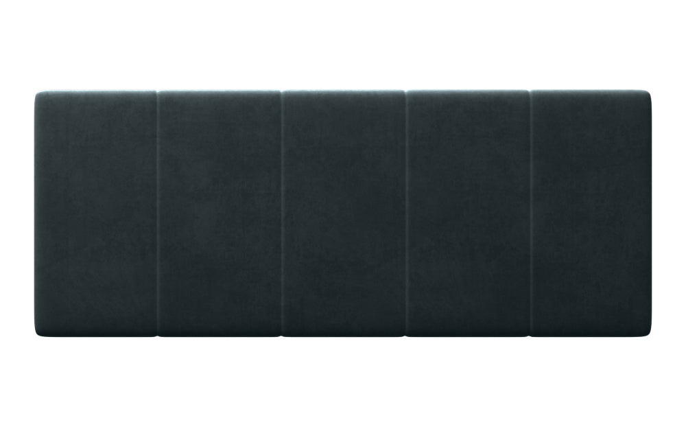 Deco Headboard 24" High in Plush Velvet Steel