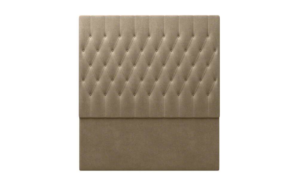 Riveria DB Headboard 66" High in Plush Velvet Platinum