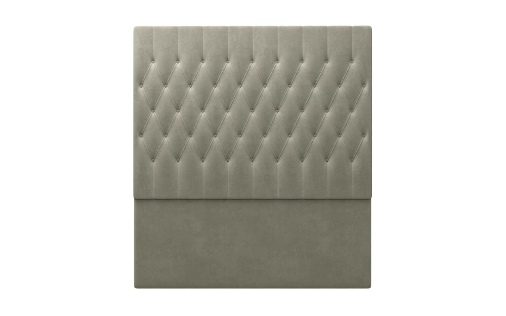 Riveria DB Headboard 66" High in Plush Velvet Silver