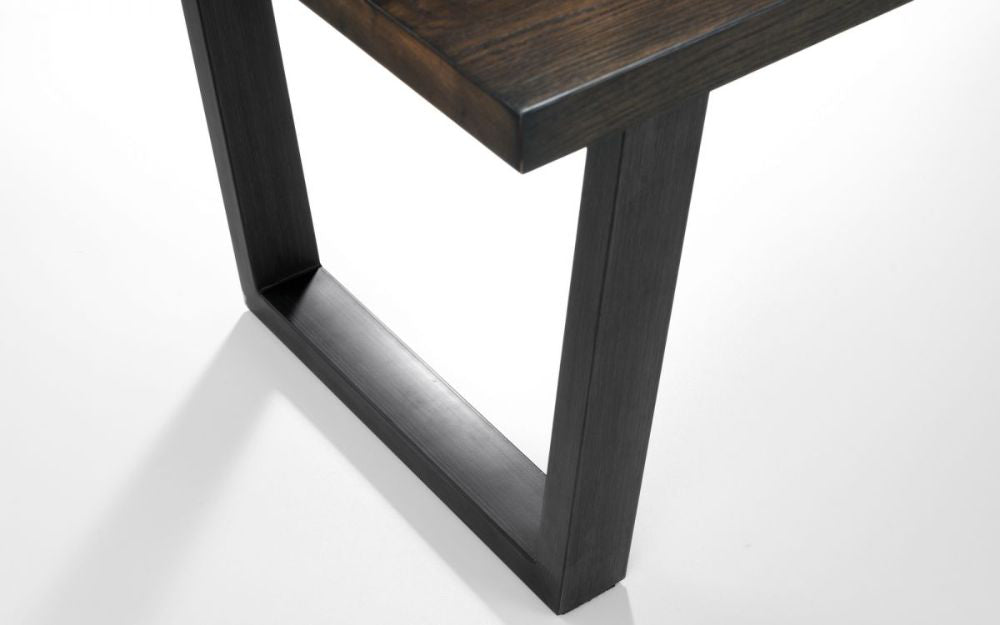Bronx Dining Table Dark Oak Top Corner Detail 2