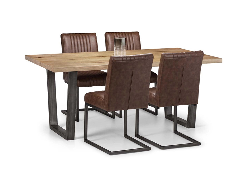 Bronx Dining Table Oak with Bronx Dining Chairs 2