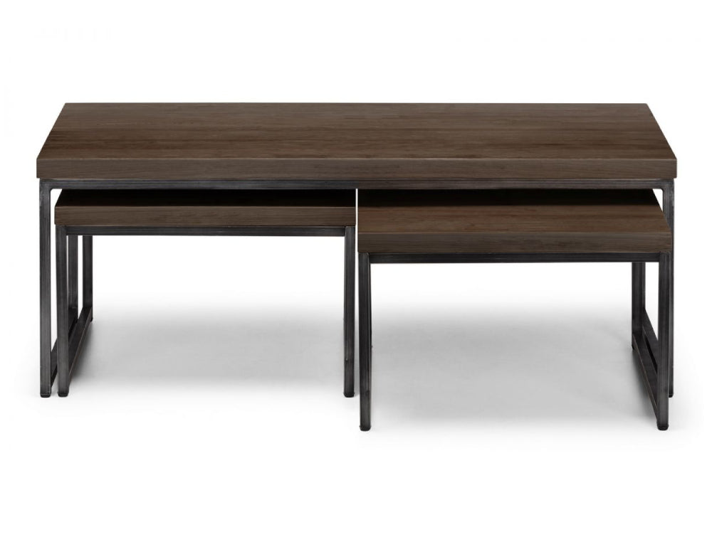 Bronx Nesting Coffee Tables Dark Oak 2