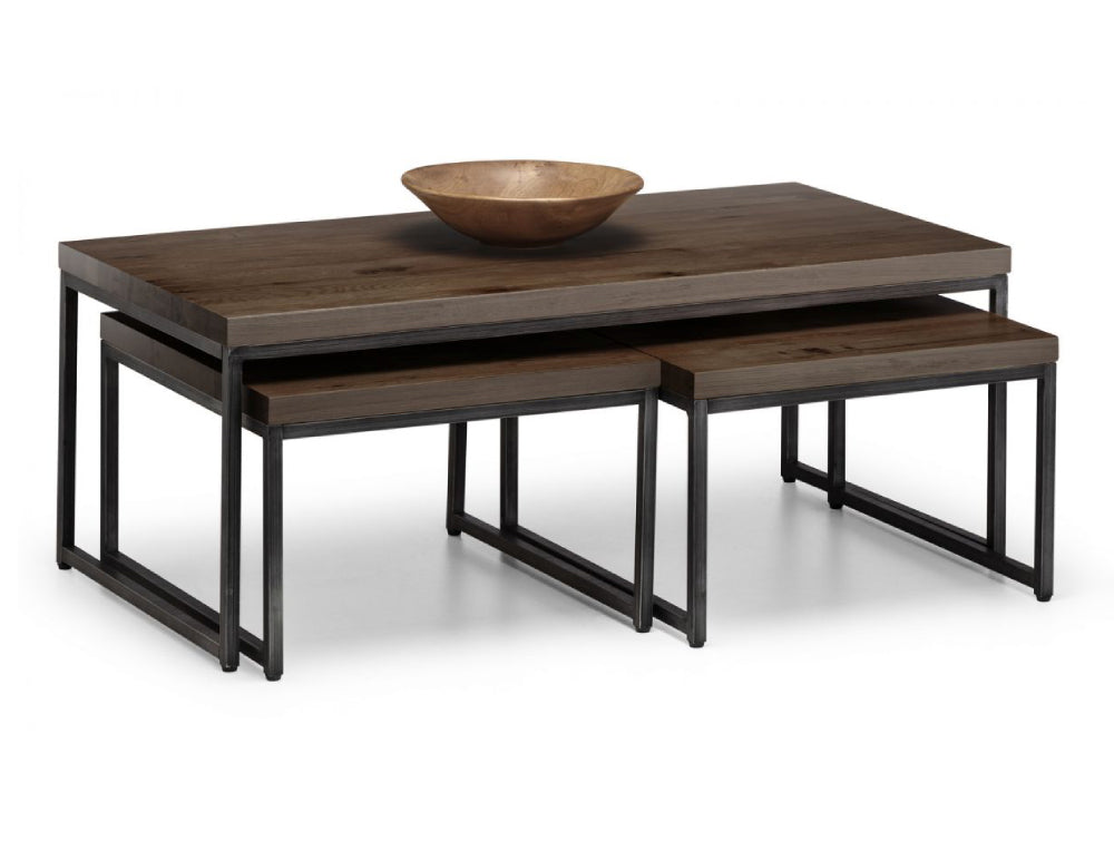 Bronx Nesting Coffee Tables Dark Oak 3