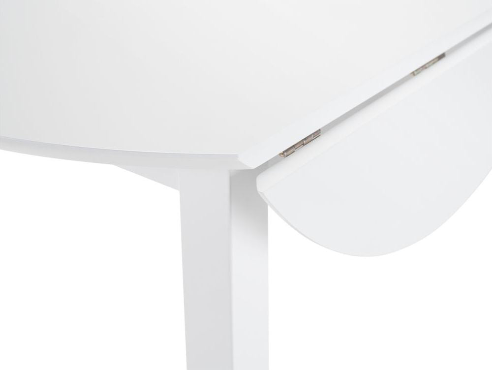 Burren Dropleaf Table White Fold Corner Detail