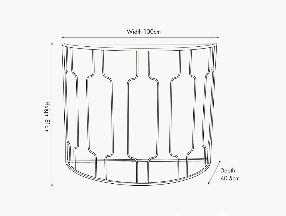 Callie Hall Console Table Dimensions