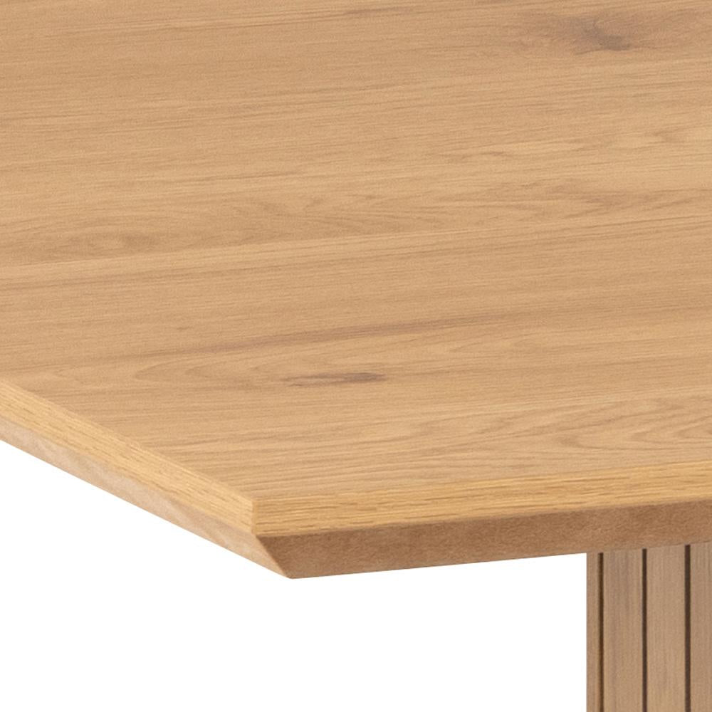 Carlos Wooden Dining Table Top Corner Detail