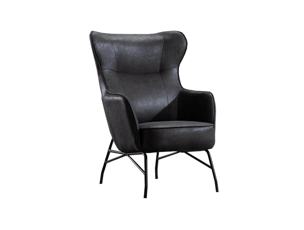 Carter High Backrest Accent Chair Black
