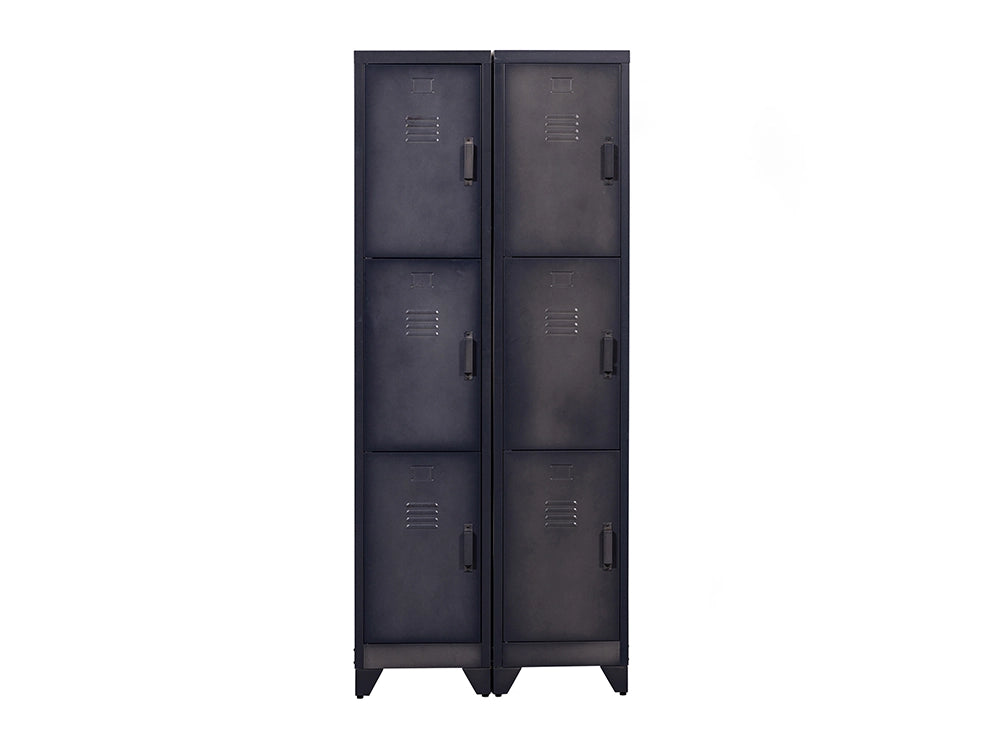 Cassidy Set of 2 Metal Lockers - Black 2