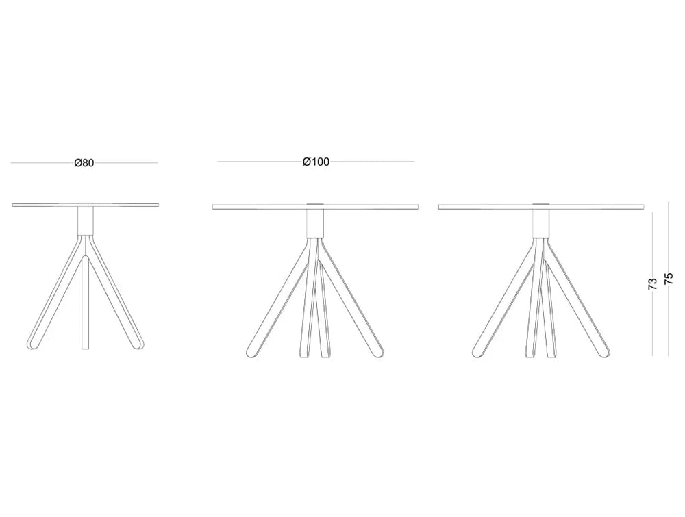Casual Solutions Mesa Diana Dining Table 8 Dimensions