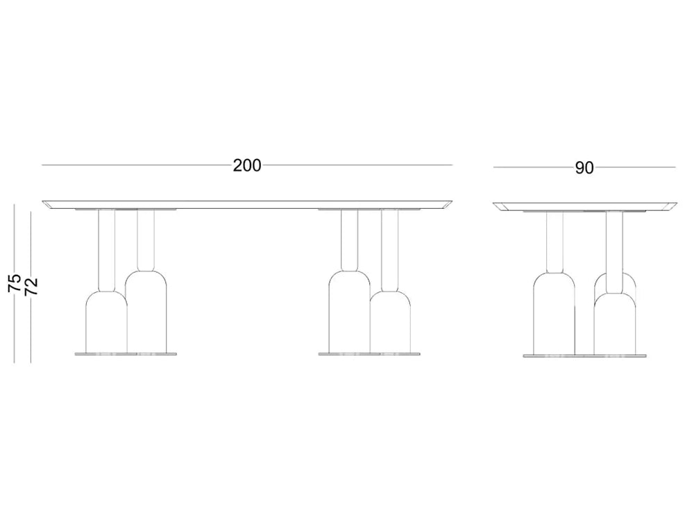 Casual Solutions Mesas Kota Dining Table 11 Dimensions